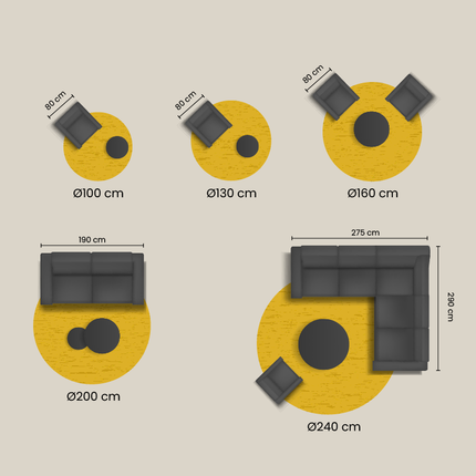 Jute Vloerkleed Jutta  Rond - Naturel