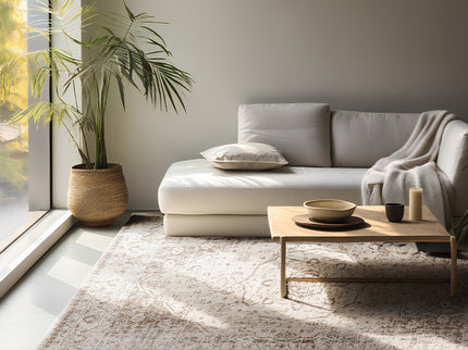 Vintage Vloerkleed Medallion - 190x290 cm - Beige