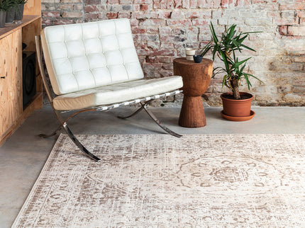 Vintage Vloerkleed Medallion - 190x290 cm - Beige