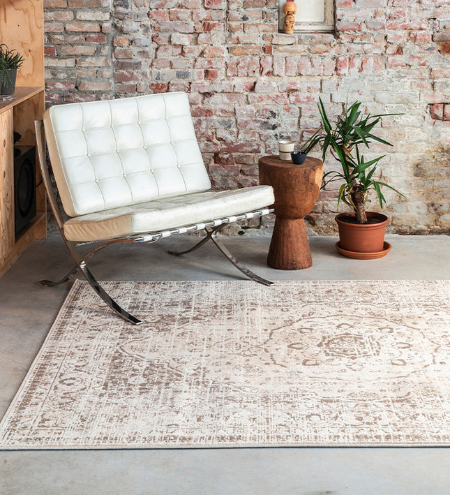 Vintage Vloerkleed Medallion - Beige