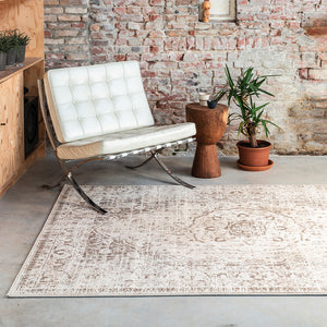 Vintage Vloerkleed Medallion - 190x290 cm - Beige