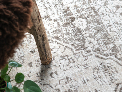 Vintage Vloerkleed Medallion - 190x290 cm - Beige