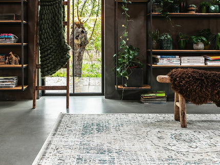 Vloerkleed Vintage Medallion - 160x240 cm - Petrol