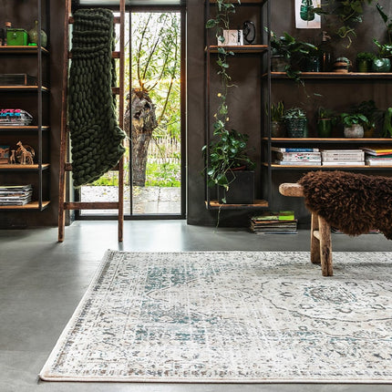 Vloerkleed Vintage Medallion - 160x240 cm - Petrol