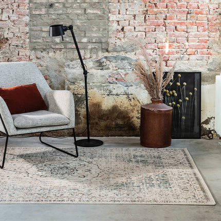 Vloerkleed Vintage Medallion - 160x240 cm - Petrol