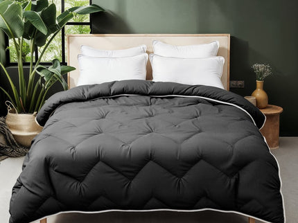 White House Bedding Easy Dekbed - Luxe Dekbed en Overtrek in één!  - Zwart