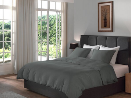 Yellow Suites Dekbedovertrek Linnen - Beluga Grey