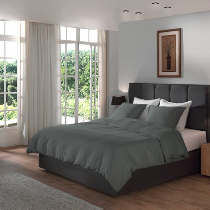 Yellow Suites Dekbedovertrek Linnen - Beluga Grey