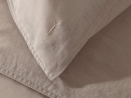 Yellow Suites Dekbedovertrek Linnen - Dollar Sand