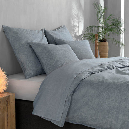 Zo!Home Dekbedovertrek Katoen-Flanel - Paisley di Lino - Denim