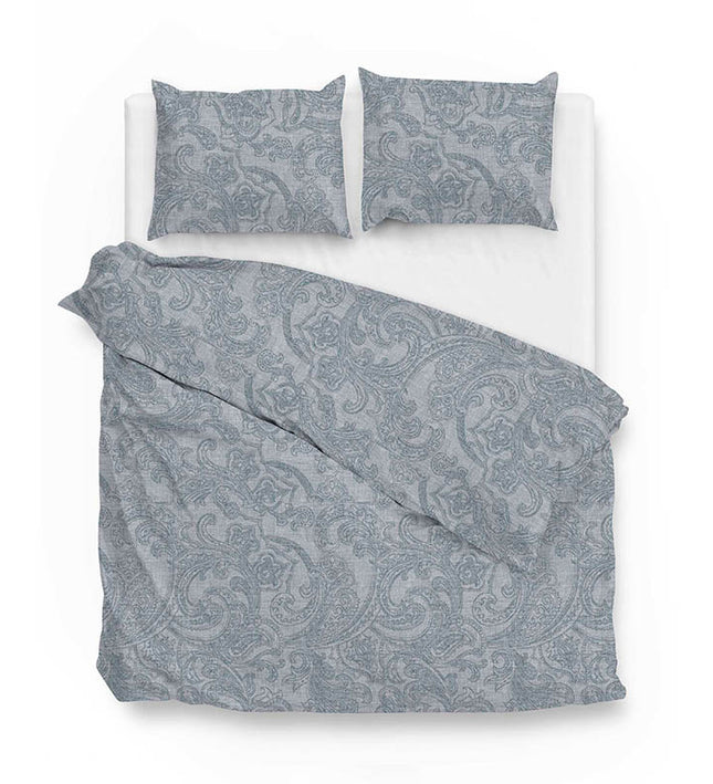Zo!Home Dekbedovertrek Katoen-Flanel - Paisley di Lino - Denim