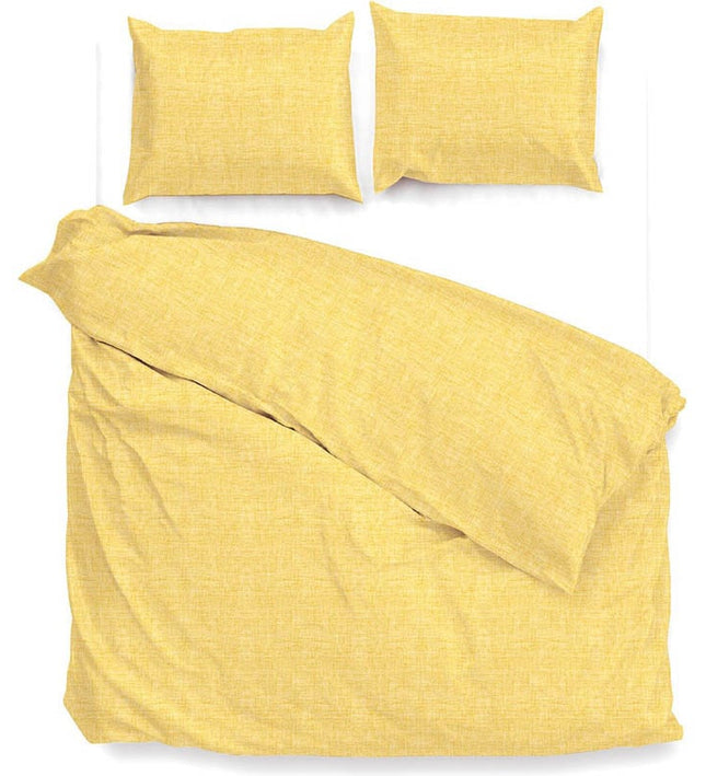 Zo!Home Dekbedovertrek Katoen - Lino - Aspen Yellow