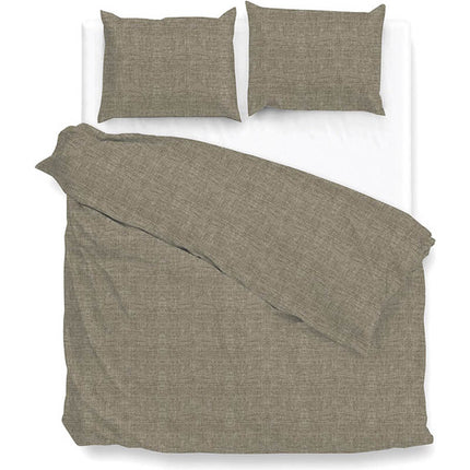 Zo!Home Dekbedovertrek Katoen - Lino - Palm Taupe