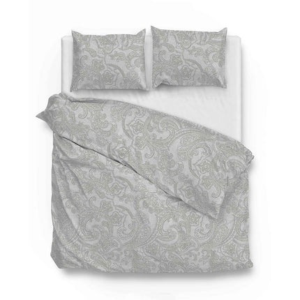 Zo!Home Dekbedovertrek Katoen - Paisley di Lino - Dove Grey