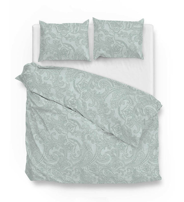 Zo!Home Dekbedovertrek Katoen - Paisley di Lino - Mint Green