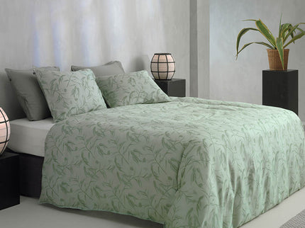 Zo!Home Dekbedovertrek Katoen-Satijn - Fiora di Satinado - Foam Green
