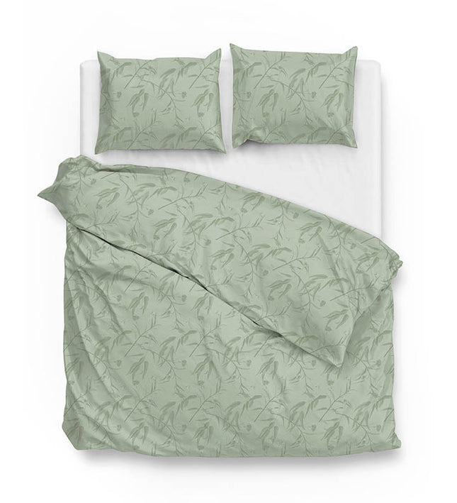 Zo!Home Dekbedovertrek Katoen-Satijn - Fiora di Satinado - Foam Green