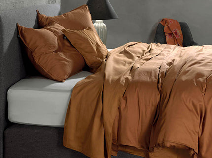 Zo!Home Dekbedovertrek Katoen-Satijn - Satinado - Cognac Brown