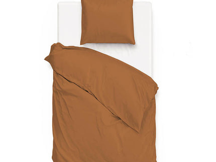 Zo!Home Dekbedovertrek Katoen-Satijn - Satinado - Cognac Brown
