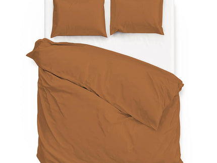 Zo!Home Dekbedovertrek Katoen-Satijn - Satinado - Cognac Brown