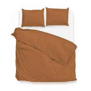 Zo!Home Dekbedovertrek Katoen-Satijn - Satinado - Cognac Brown