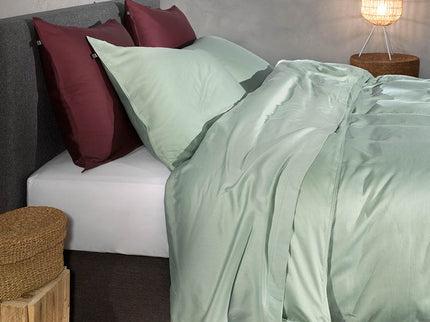 Zo!Home Dekbedovertrek Katoen-Satijn - Satinado - Foam Green