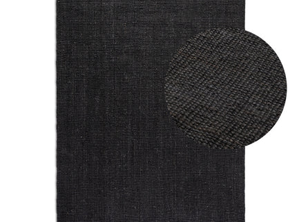 Handgeweven Jute Vloerkleed - Zwart