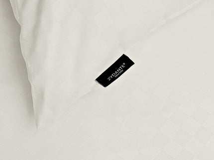 Zydante Dekbedovertrek Embossed Squares - Wit