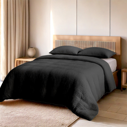 Zydante Dekbedovertrek Mousseline  - Donkergrijs