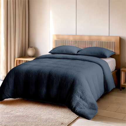 Zydante Dekbedovertrek Mousseline  - Petrol