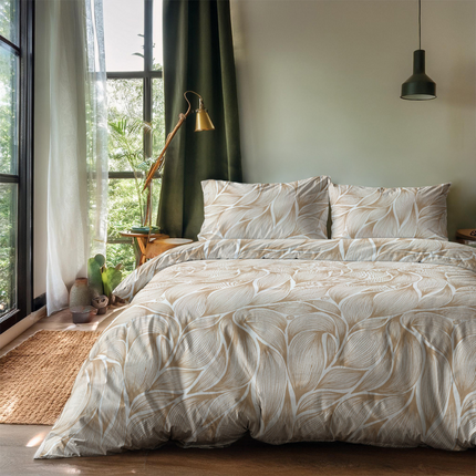 Zydante Dekbedovertrek Taupe Stripes